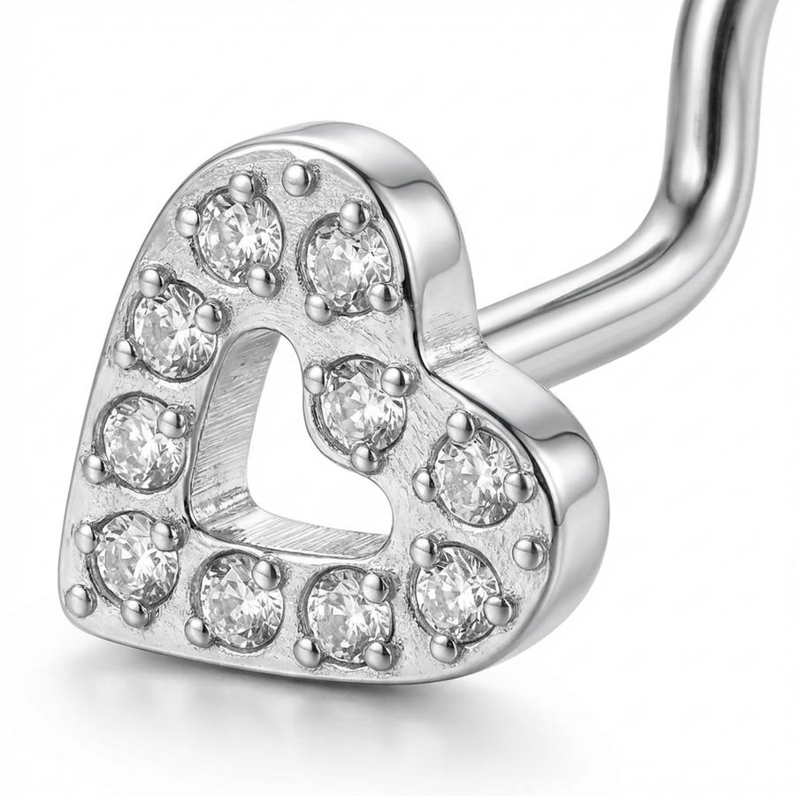 Piercing con cuore in Titanio - Piercing per naso