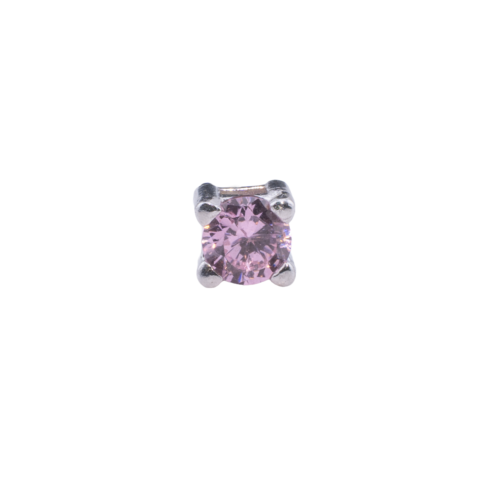 ORECCHINO CON ZIRCONE ROSA