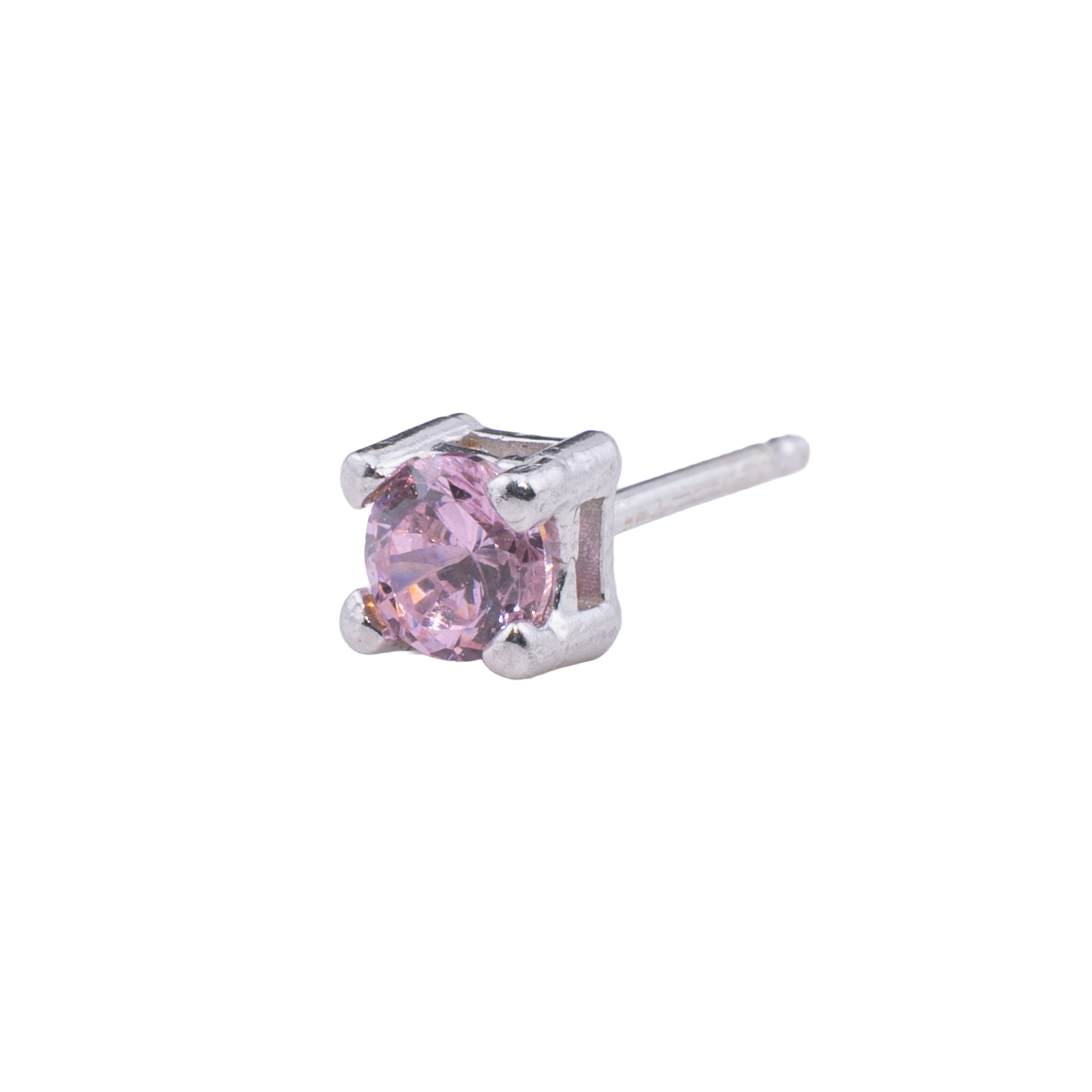 ORECCHINO CON ZIRCONE ROSA