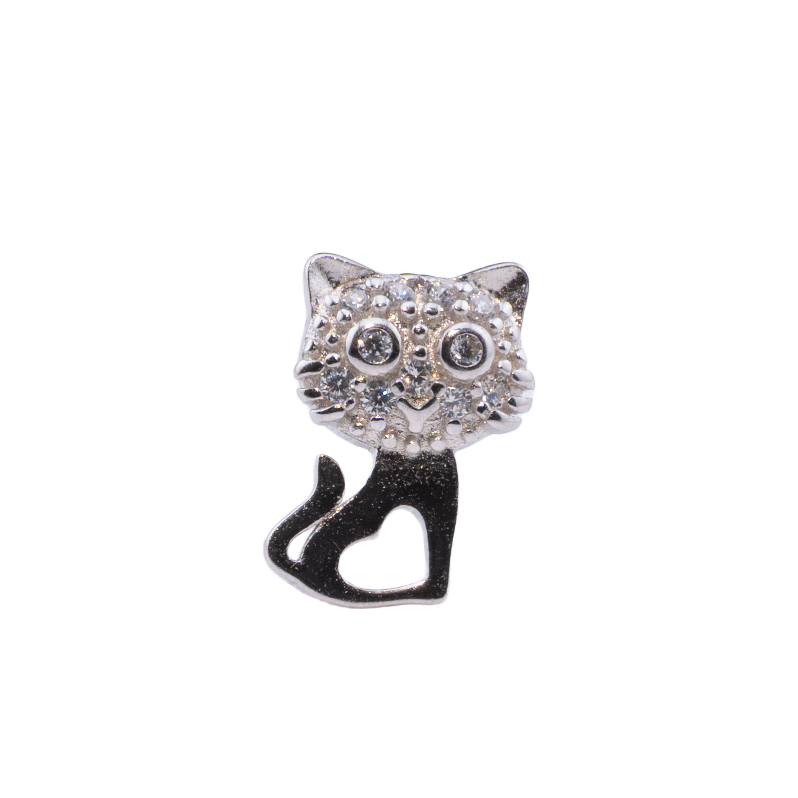 ORECCHINO CON GATTO ZIRCONATO