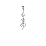 Piercing con zircone e pendenti in Acciaio Chirurgico 316L - Piercing per ombelico