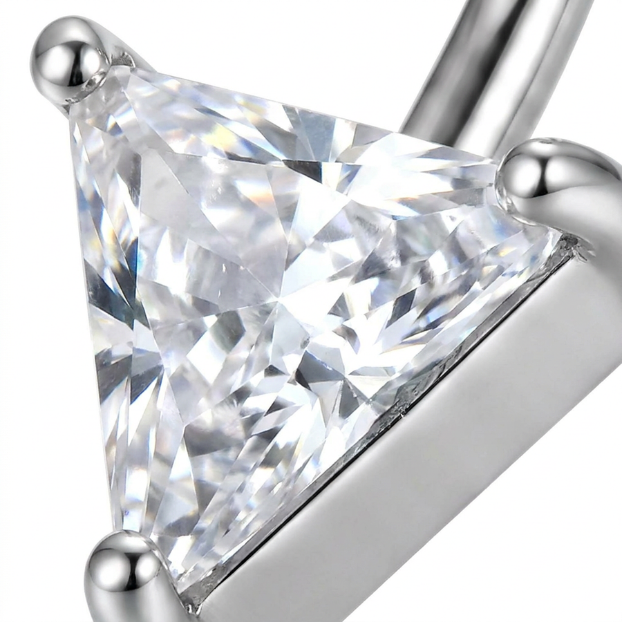 Piercing con triangolo in Acciaio Chirurgico 316L - Piercing per ombelico
