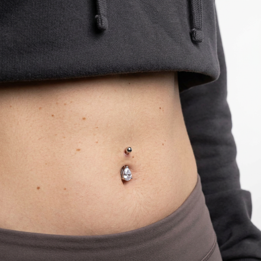 Piercing con goccia in Acciaio Chirurgico 316L - Piercing per ombelico