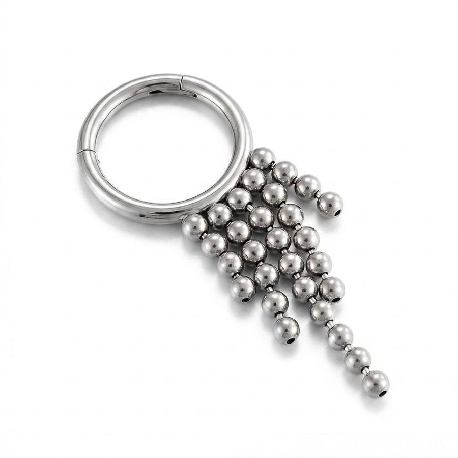 Cerchietto con dettaglio pendente in Acciaio Chirurgico 316L - Piercing per orecchio