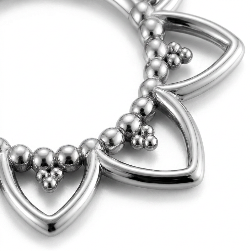 Cerchietto ornamentale in Acciaio Chirurgico 316L - Piercing per lobo, helix, daith, septum