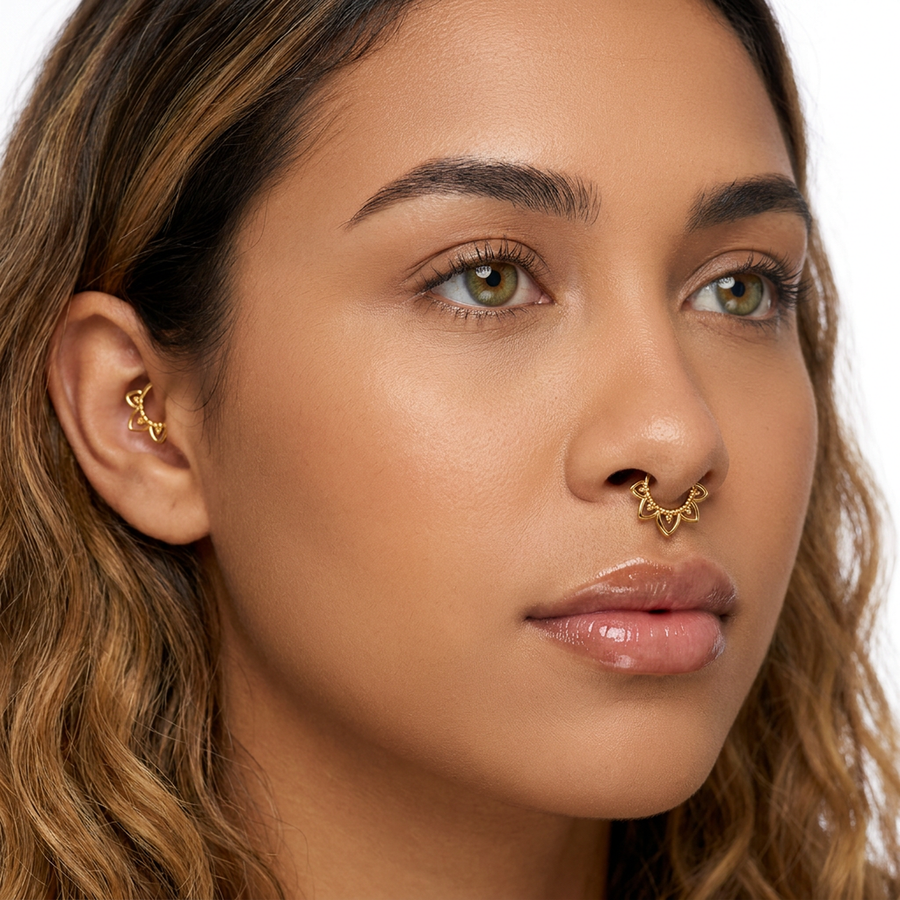 Cerchietto ornamentale in Acciaio Chirurgico 316L - Piercing per lobo, helix, daith, septum