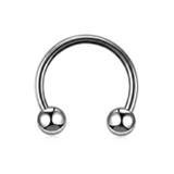 Piercing mezzo cerchio con palline in Titanio F136 - Piercing per Lobo, helix, daith, rook, antitragus, septum, smiley