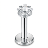 Piercing con zircone in Titanio F136 - Piercing per Lobo, helix, forward helix, conch, flat, tragus