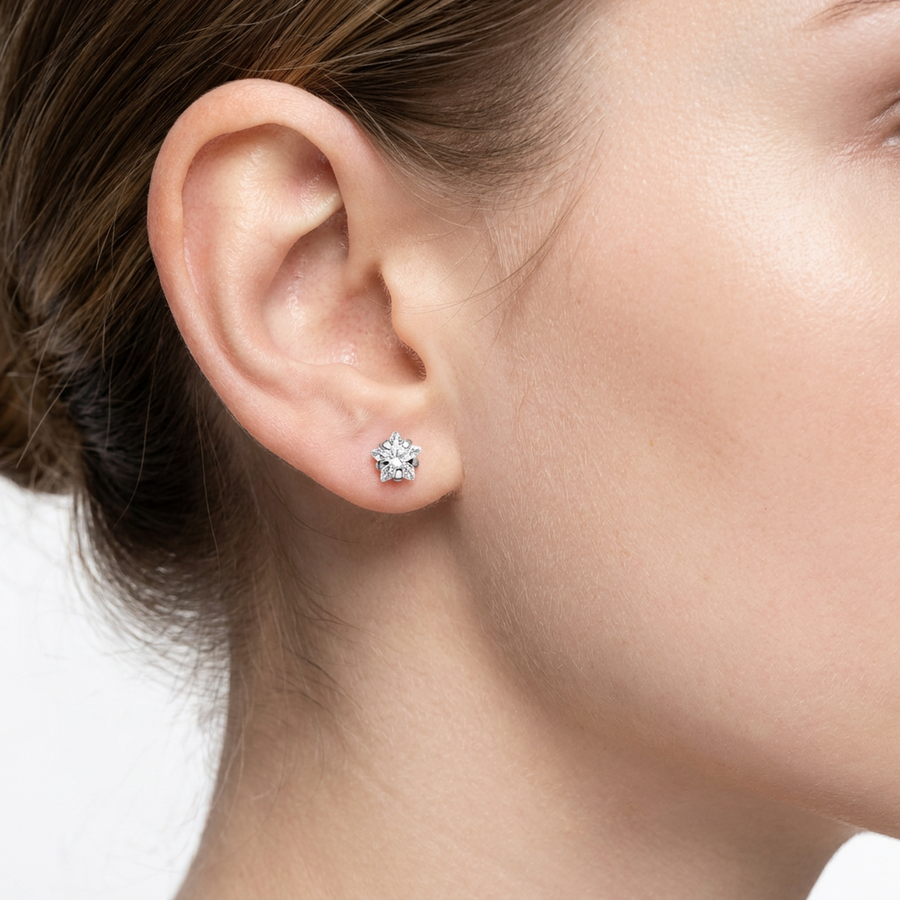 Piercing con zircone in Titanio F136 - Piercing per Lobo, helix, forward helix, conch, flat, tragus