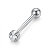 Piercing con zircone colorato in Titanio F136 - Piercing per lingua