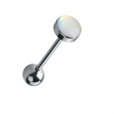 Piercing con sfera con opale in Titanio F136 - Piercing per lingua