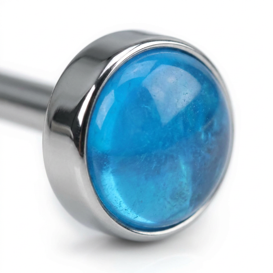 Piercing con sfera con opale in Titanio F136 - Piercing per lingua