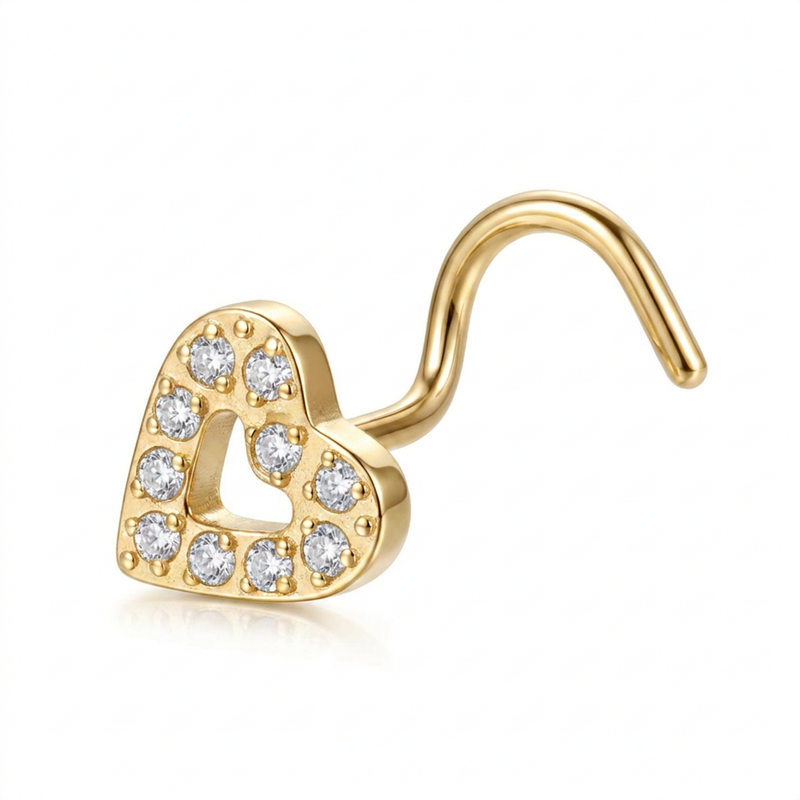 Piercing con cuore in Titanio - Piercing per naso