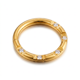 Cerchietto con zirconi in Acciaio Chirurgico 316L - Piercing per orecchio / naso