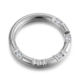Cerchietto con zirconi in Acciaio Chirurgico 316L - Piercing per orecchio / naso