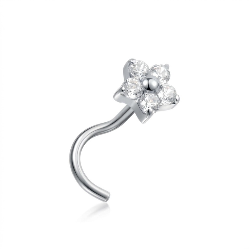 Piercing con fiorellino in Titanio G23 - Piercing per nostril
