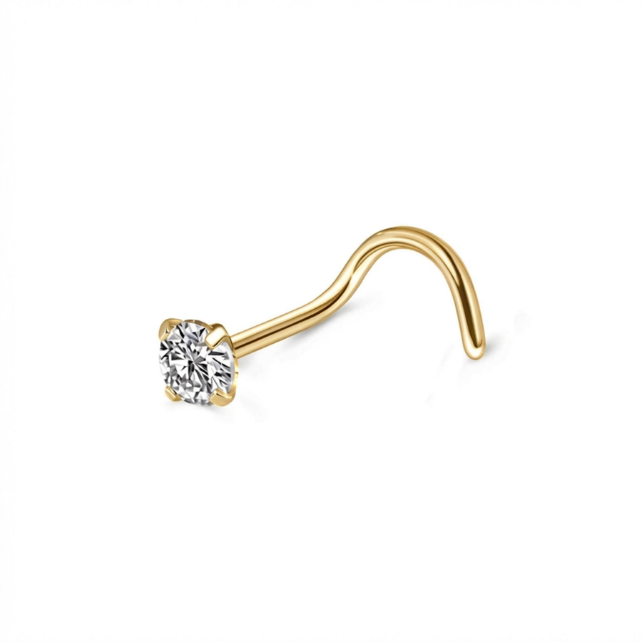 Piercing con zircone in Titanio G23- Piercing per naso