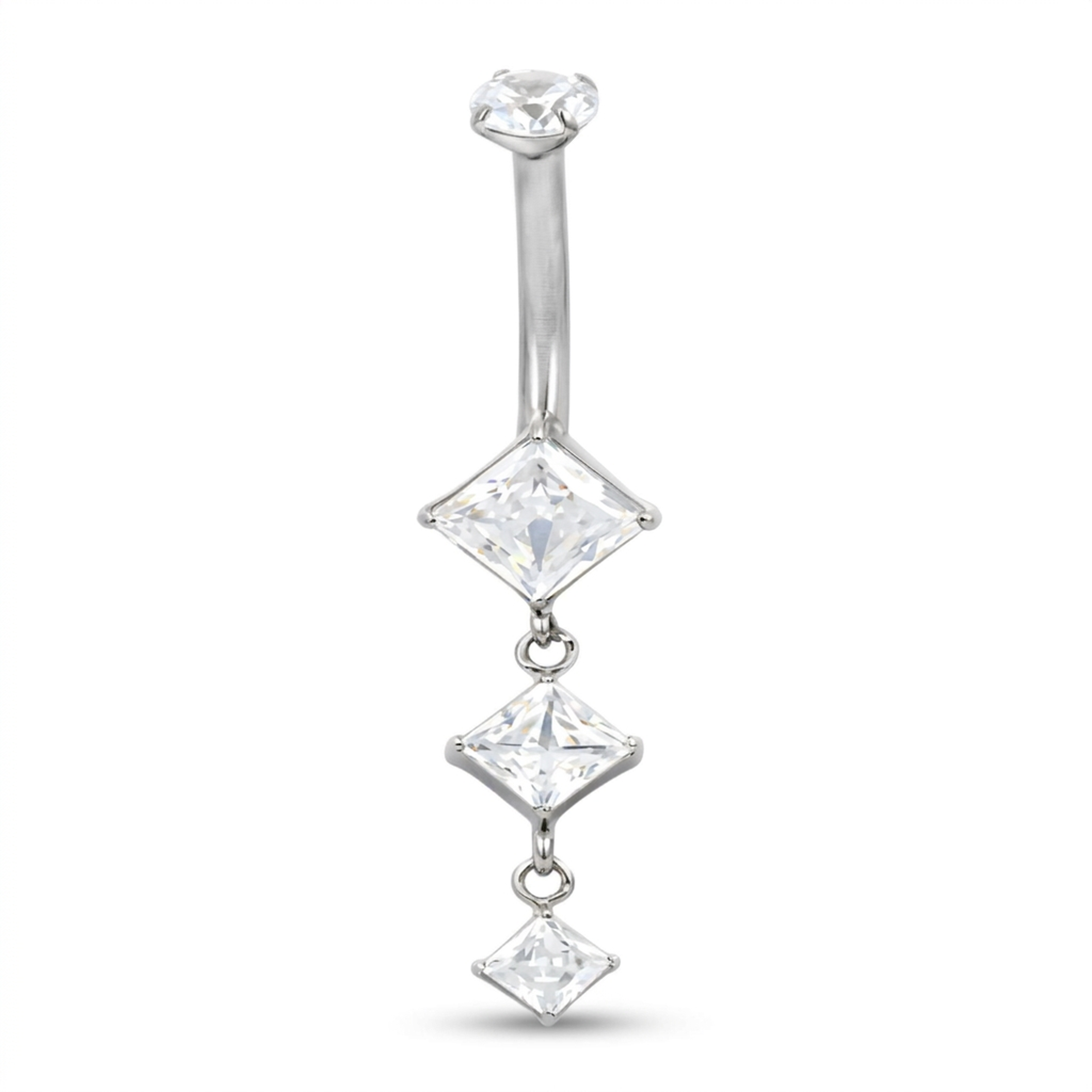 Piercing con zirconi in Titanio G23 - Piercing per ombelico