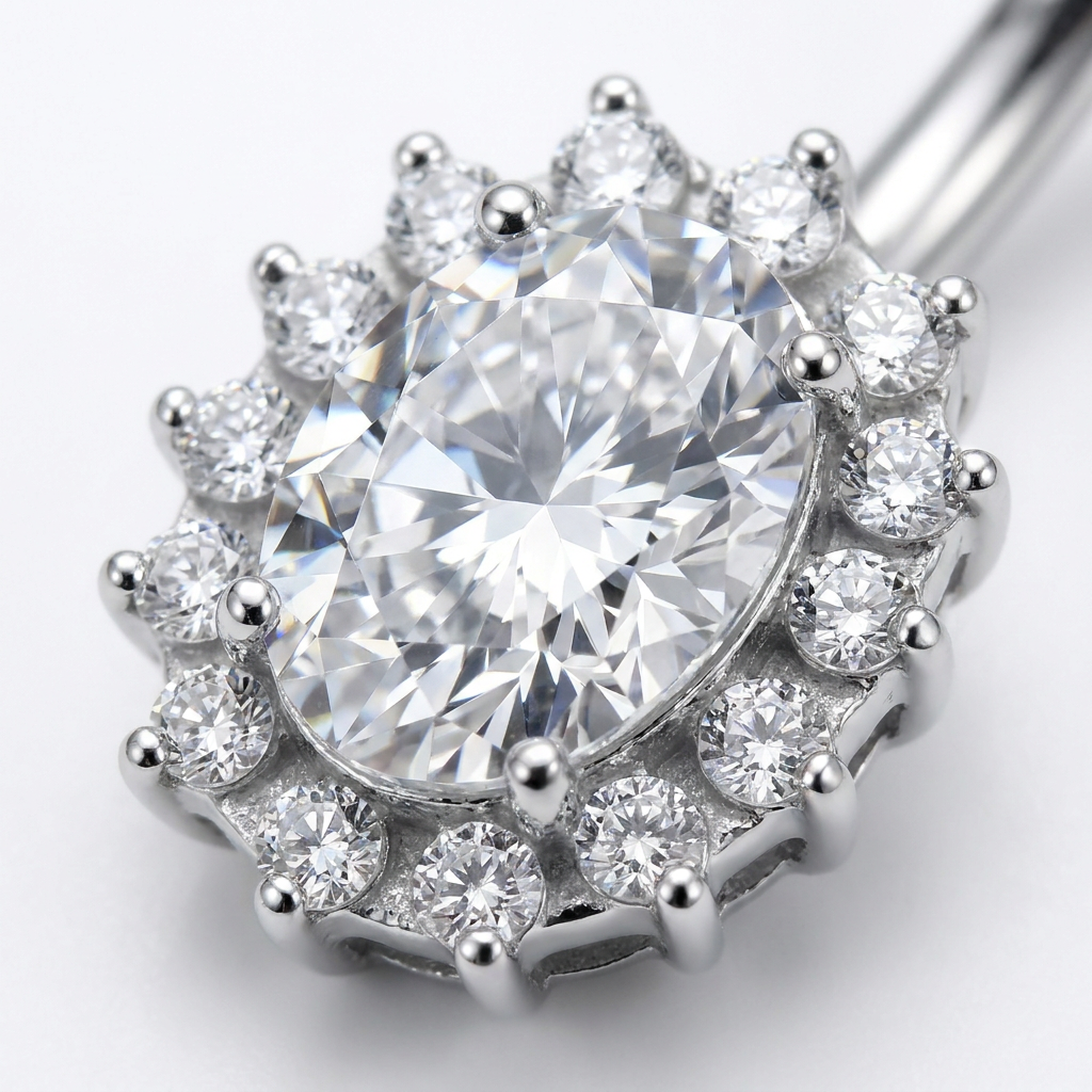 Piercing con zirconi in Titanio G23 - Piercing per ombelico