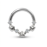 Piercing con zirconi in Titanio G23 - Piercing per Lobo, helix, daith, septum