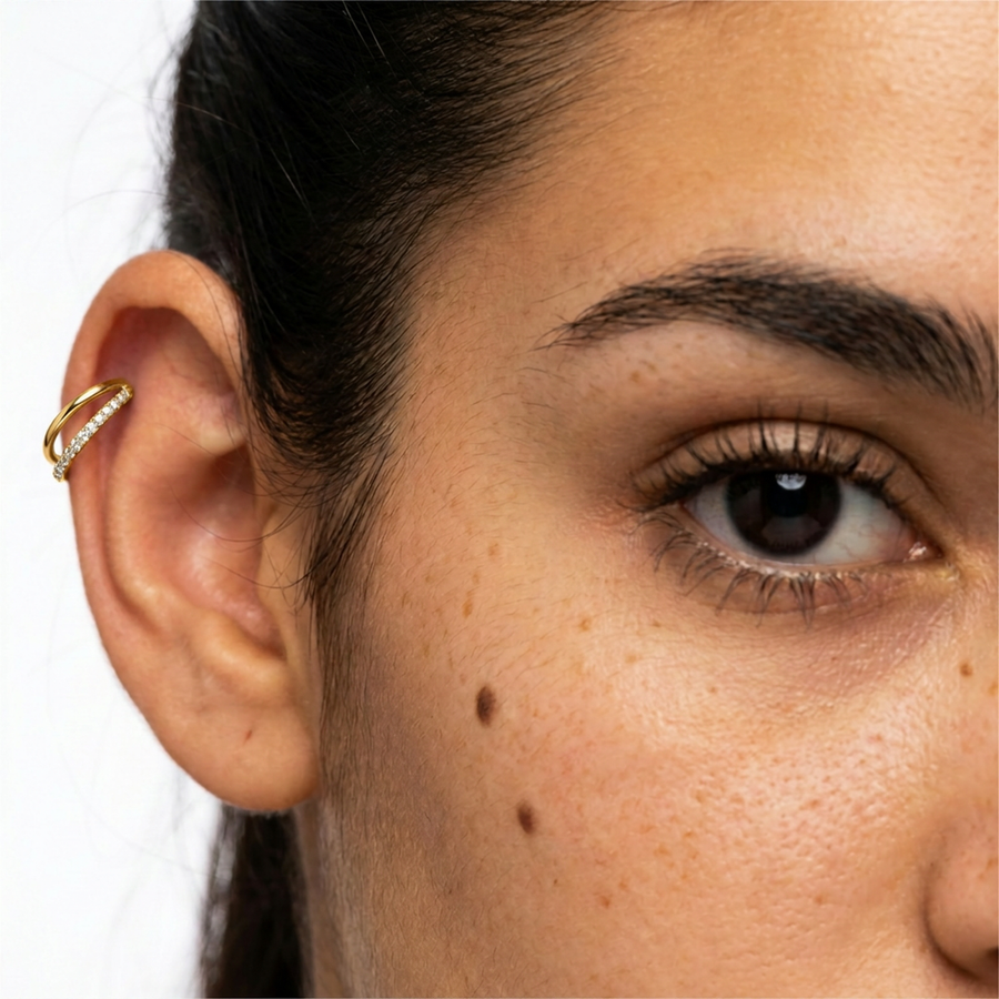 Piercing con zirconi in titanio G23 - Piercing per Lobo, helix, daith, septum