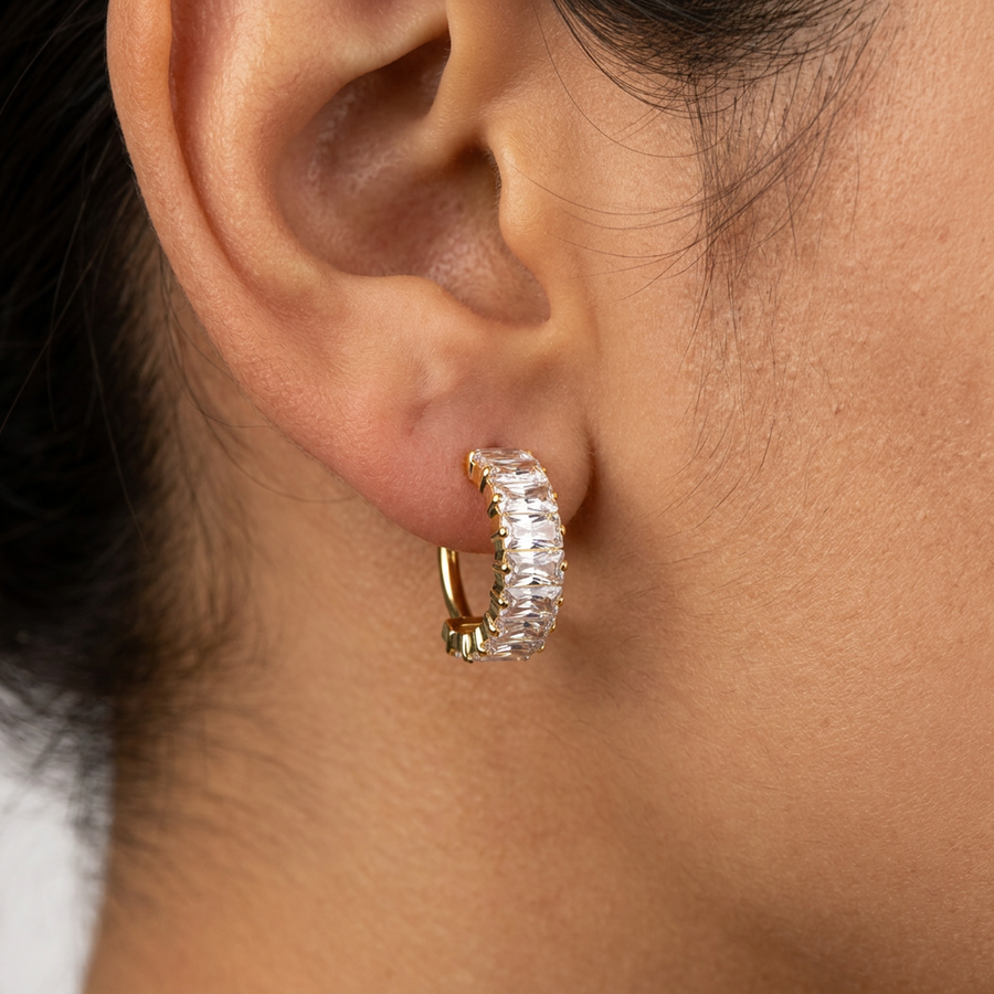 Piercing con zirconi in Titanio G23 - Piercing per lobo, helix, forward helix, tragus
