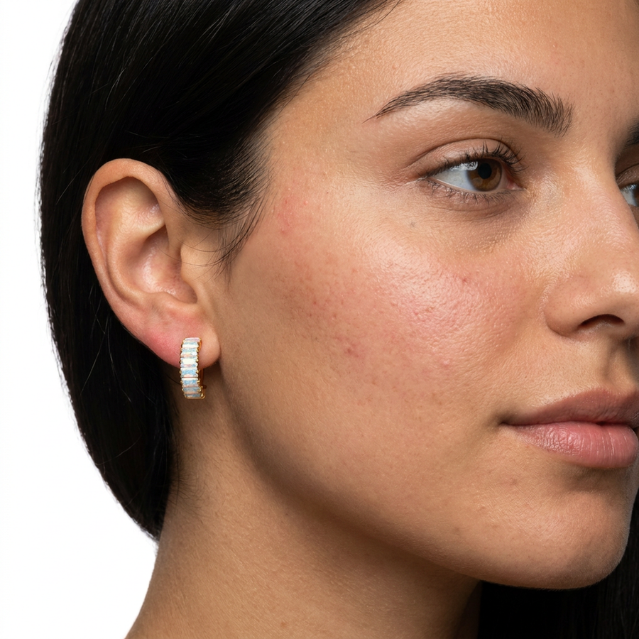 Piercing con zirconi in Titanio G23 - Piercing per lobo, helix, forward helix, tragus