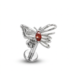 Piercing con farfalla in Titanio G23- Piercing per Lobo, helix, forward helix, conch, flat, tragus