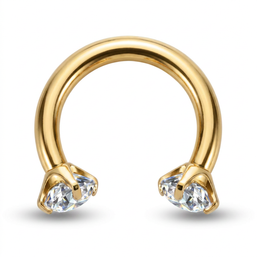 Piercing con zirconi in Titanio G23 - Piercing per nostril