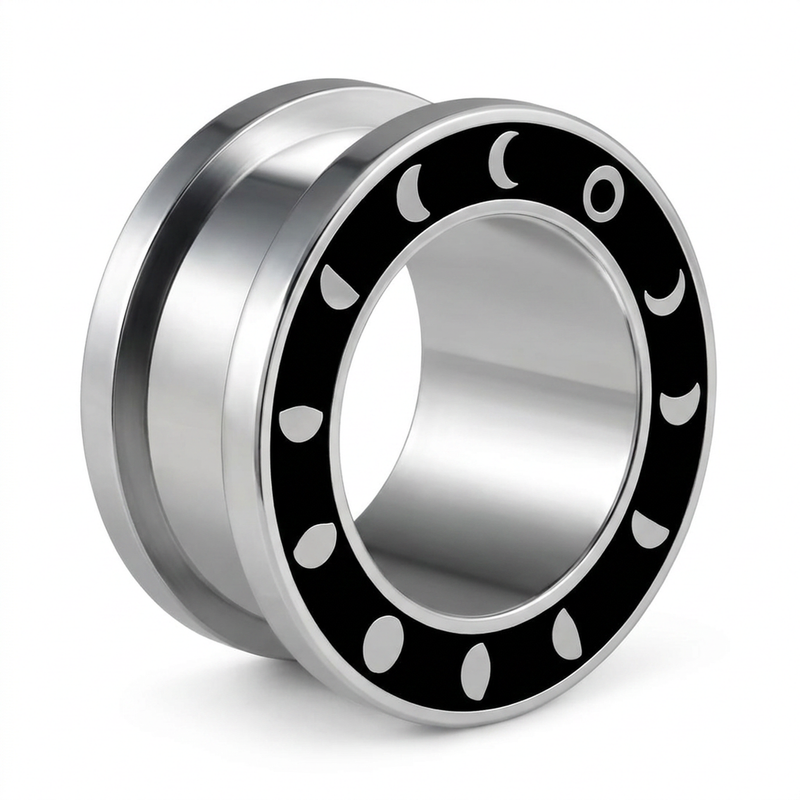 Dilatatore con lune in Acciaio Inox - Piercing per Lobo