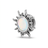 Dilatatore a forma di sole con opale in Acciaio Inox - Piercing per Lobo