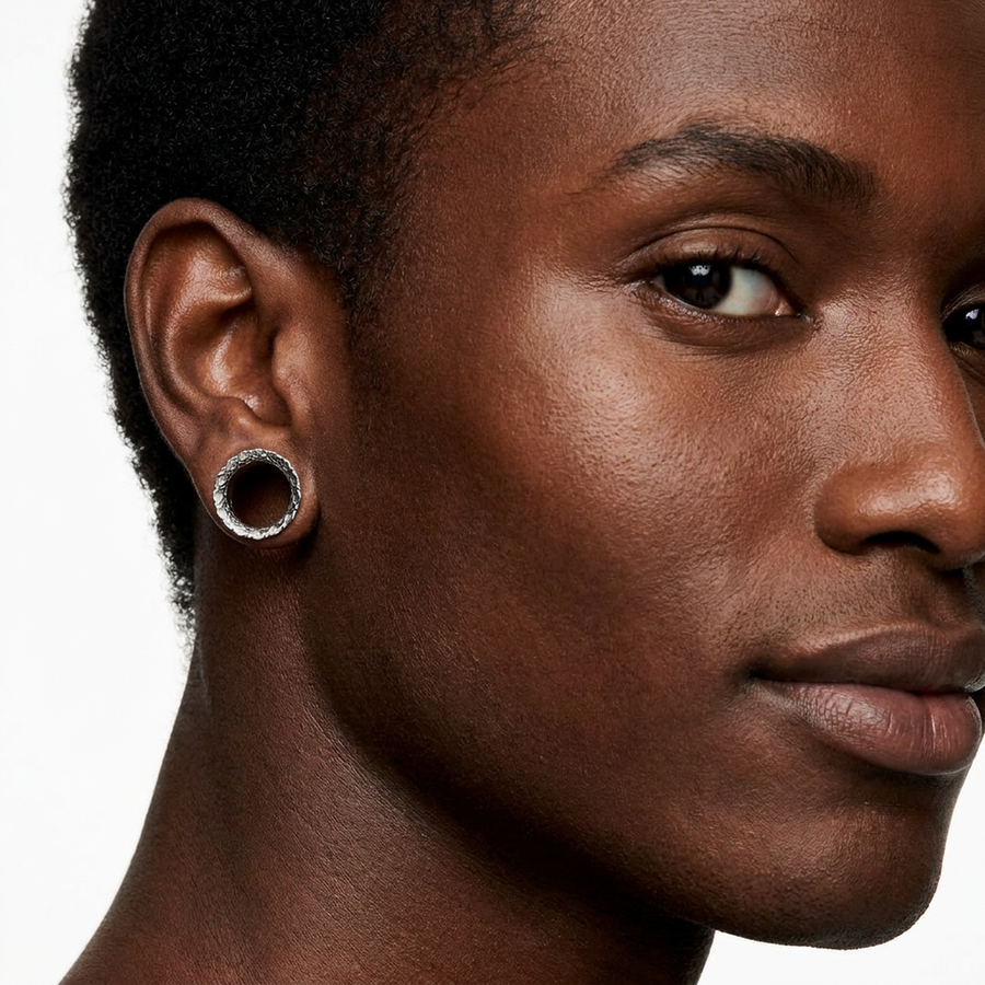 Dilatatore con fantasia in Acciaio Inox - Piercing per Lobo