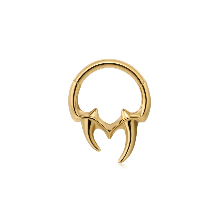 Cerchietto con teschio in Acciaio Chirurgico 316L - Piercing per lobo, helix, daith, septum