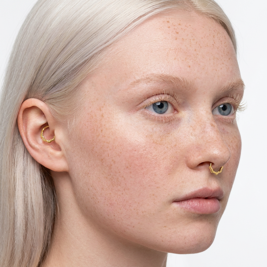 Cerchietto in Acciaio Chirurgico 316L - Piercing per lobo, helix, daith, septum