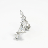 Piercing con zirconi in Acciaio Chirurgico 316L - Piercing per lobo, helix, forward helix, conch, flat, tragus