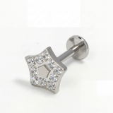 Piercing con zirconi in Acciaio Chirurgico 316L - Piercing per lobo, helix, forward helix, conch, flat, tragus