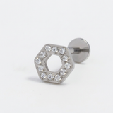 Piercing di zirconi in Acciaio Chirurgico 316L - Piercing per lobo, helix, forward helix, conch, flat, tragus