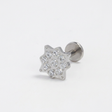 Piercing con zirconi in Acciaio Chirurgico 316L - Piercing per lobo, helix, forward helix, conch, flat, tragus