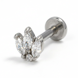Piercing con zirconi in Acciaio Chirurgico 316L - Piercing per lobo, helix, forward helix, conch, flat, tragus