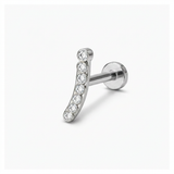 Piercing con zirconi in Acciaio Chirurgico 316L - Piercing per lobo, helix, forward helix, conch, flat, tragus