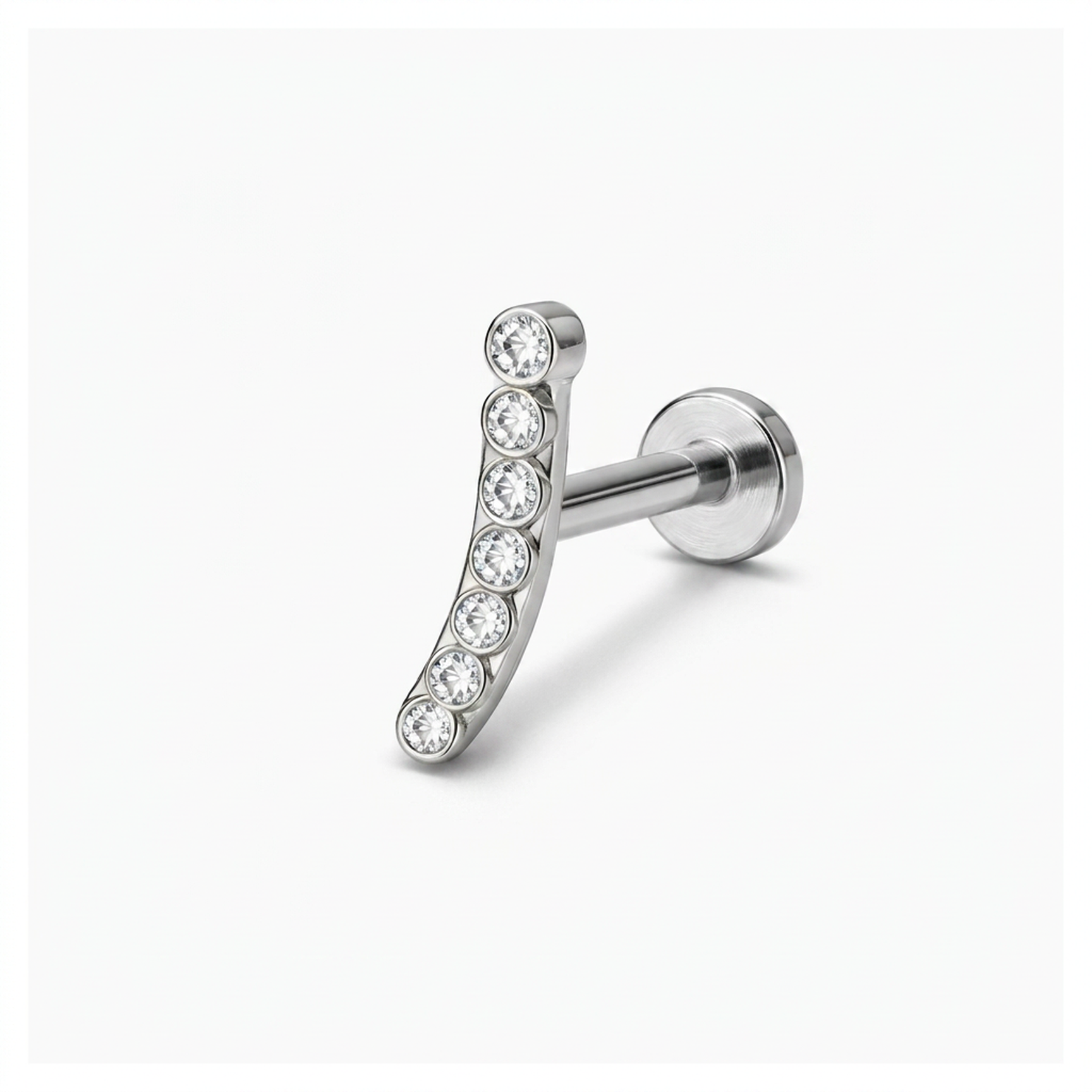 Piercing con zirconi in Acciaio Chirurgico 316L - Piercing per lobo, helix, forward helix, conch, flat, tragus