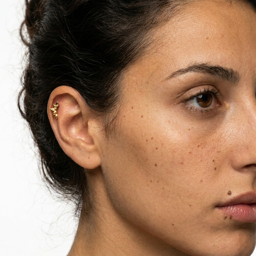 Piercing con petali in Acciaio Chirurgico 316L - Piercing per lobo, helix, forward helix, conch, flat, tragus
