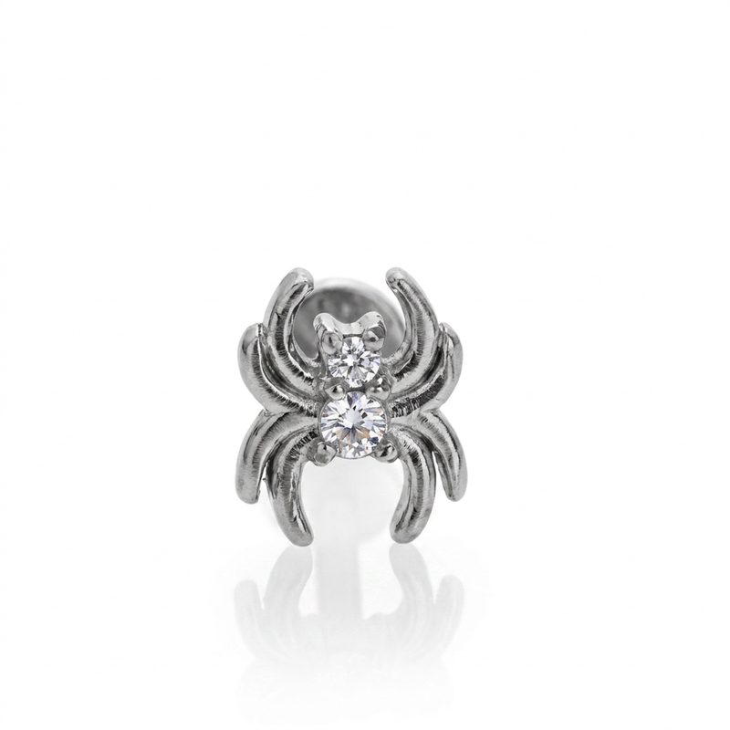 Piercing con ragnetto in Acciaio Chirurgico 316L - Piercing per lobo, helix, forward helix, conch, flat, tragus