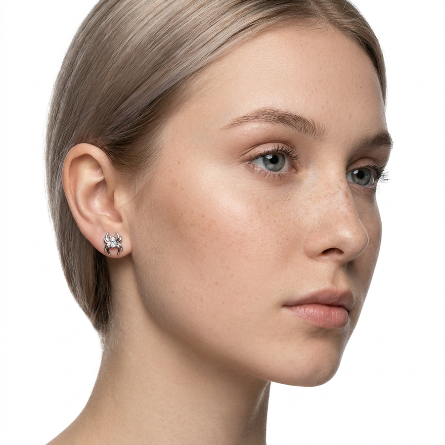 Piercing con ragnetto in Acciaio Chirurgico 316L - Piercing per lobo, helix, forward helix, conch, flat, tragus
