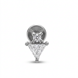 Piercing con zirconi in Acciaio Chirurgico 316L - Piercing per lobo, helix, forward helix, conch, flat, tragus