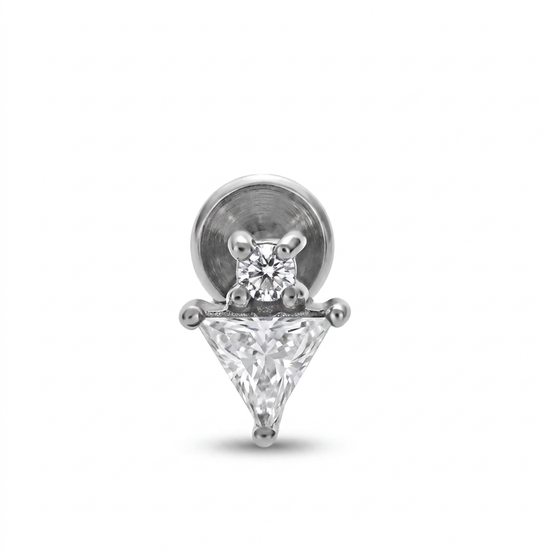 Piercing con zirconi in Acciaio Chirurgico 316L - Piercing per lobo, helix, forward helix, conch, flat, tragus