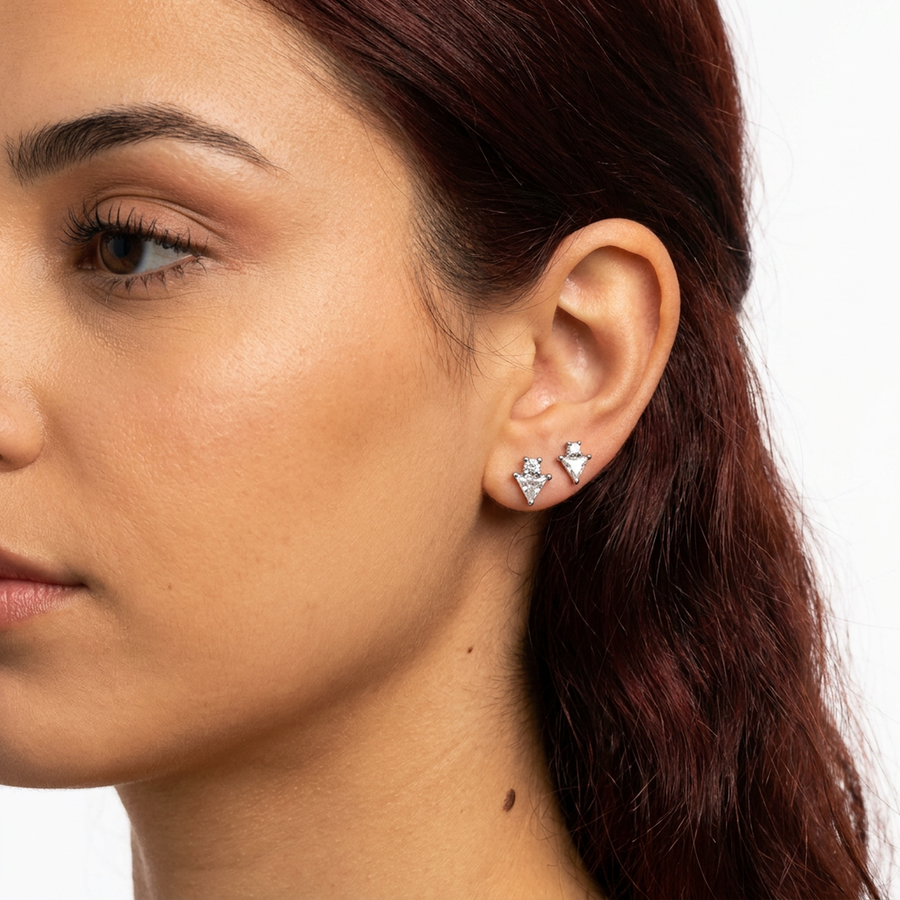 Piercing con zirconi in Acciaio Chirurgico 316L - Piercing per lobo, helix, forward helix, conch, flat, tragus