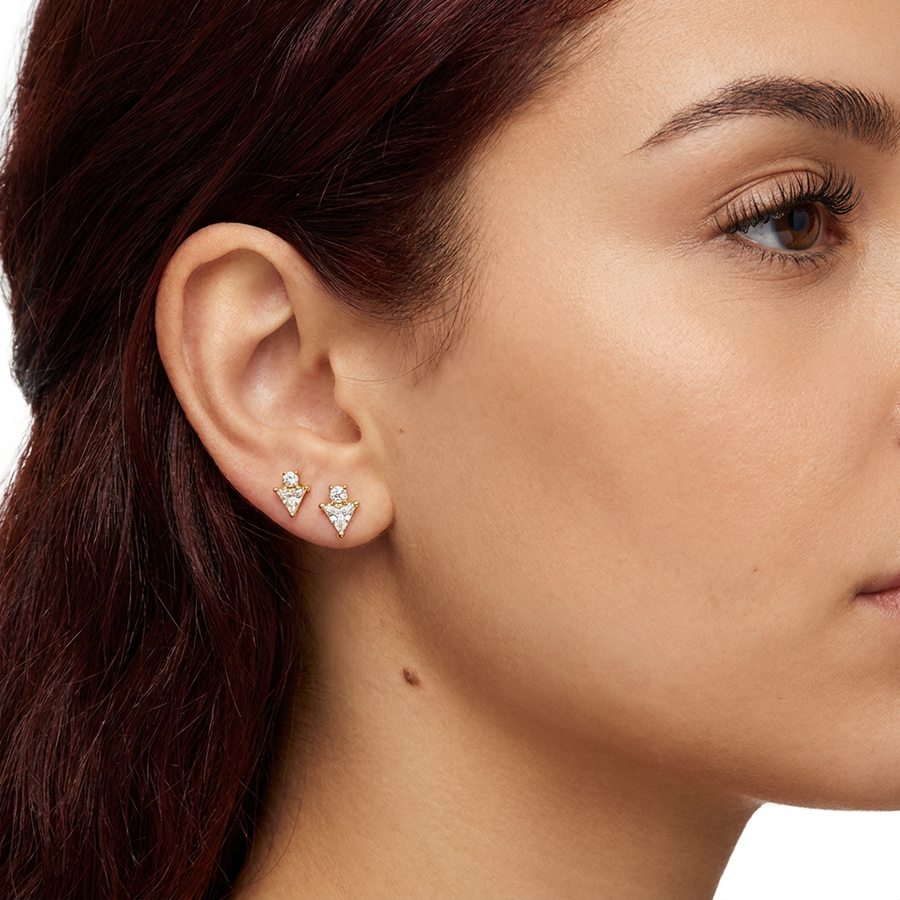 Piercing con zirconi in Acciaio Chirurgico 316L - Piercing per lobo, helix, forward helix, conch, flat, tragus