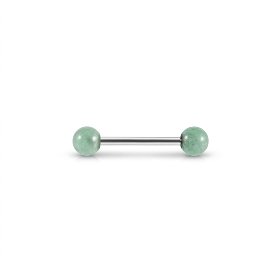 Piercing con palline in pietra in Acciaio Chirurgico 316L - Piercing per Nipple