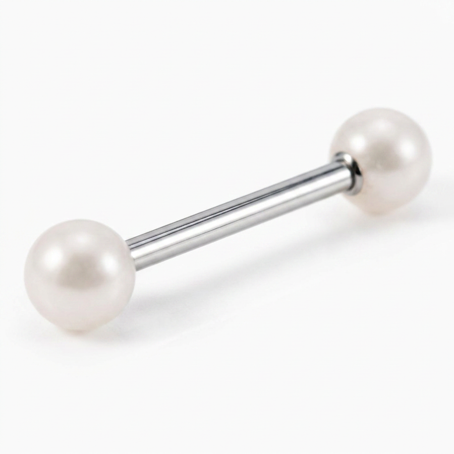 Piercing con palline in pietra in Acciaio Chirurgico 316L - Piercing per Nipple
